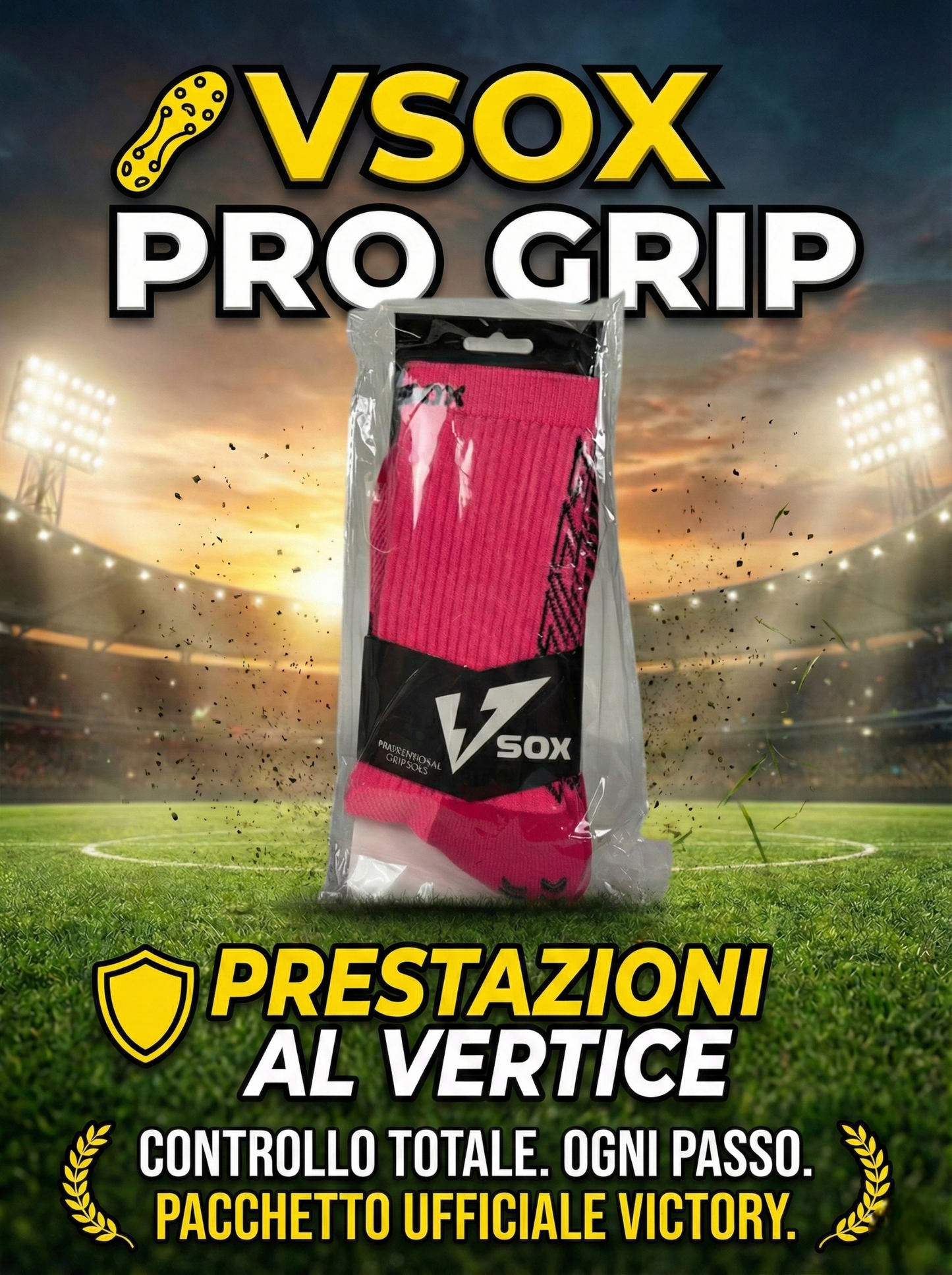CALZE GRIP VSOX “VICTORY” ROSA