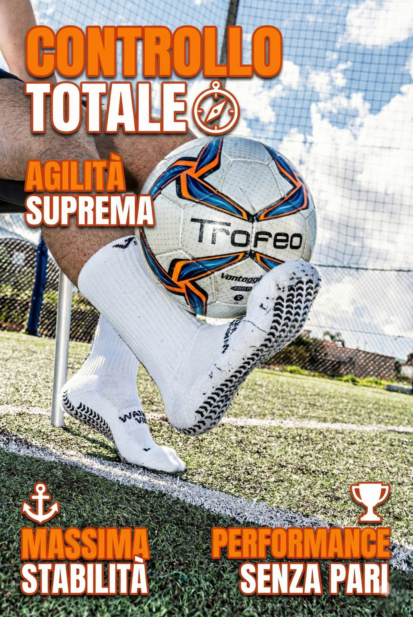 CALZE GRIP VSOX “VICTORY” BIANCHE