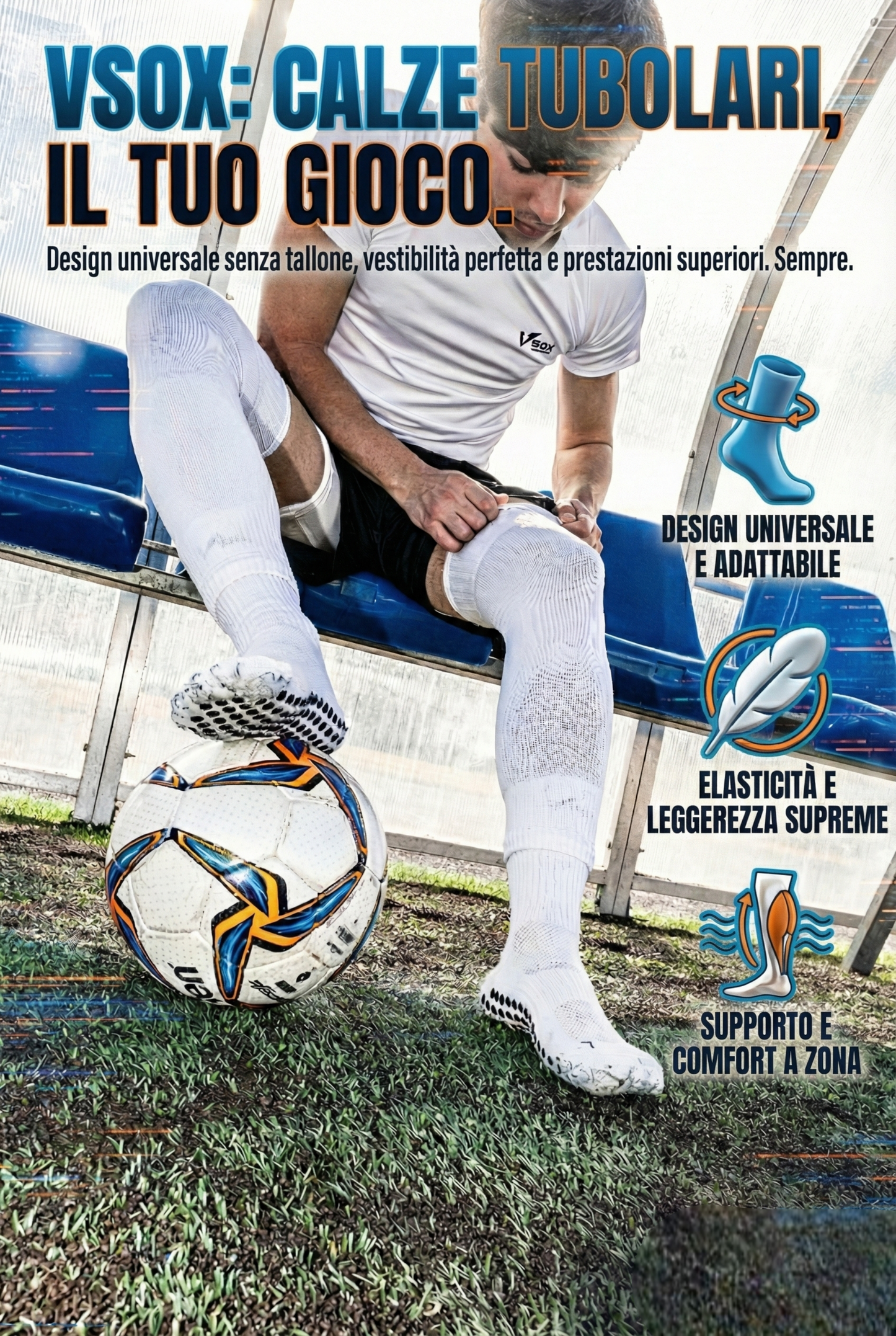 CALZE TUBOLARI BIANCHE