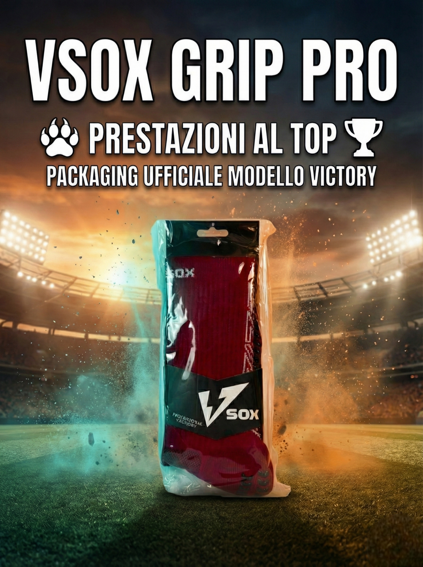 CALZE GRIP VSOX “VICTORY” BORDEAUX