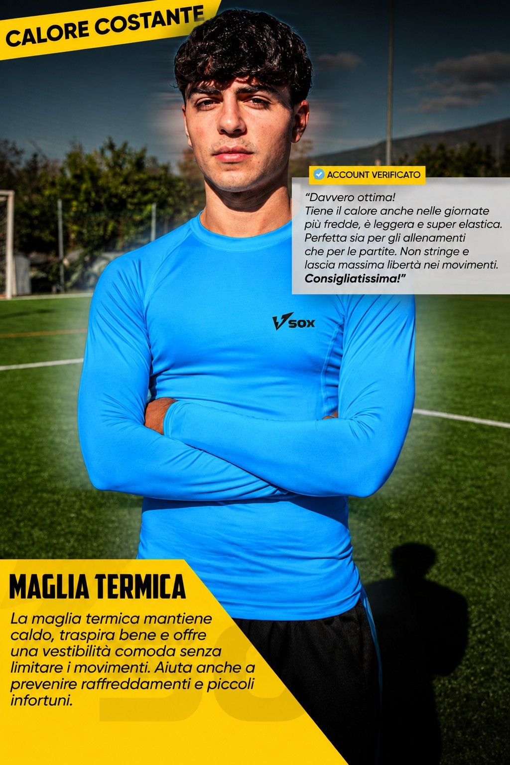 MAGLIA TERMICA MANICA LUNGA AZZURRA