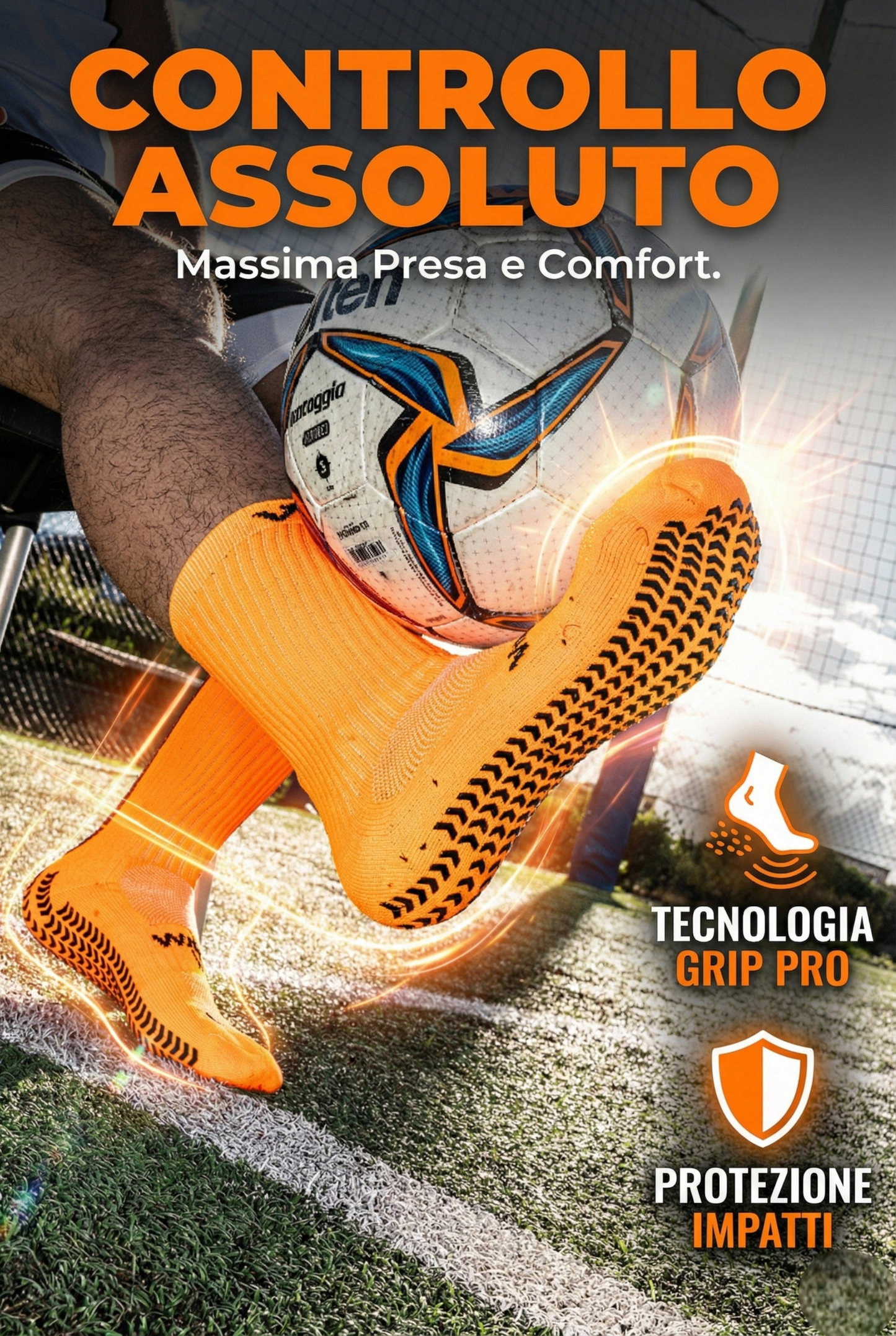 CALZE GRIP VSOX “VICTORY” ARANCIONI