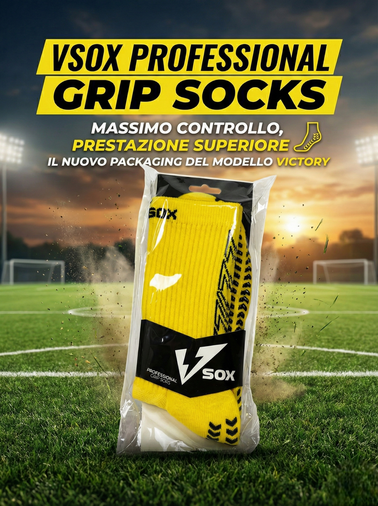 CALZE GRIP VSOX “VICTORY” GIALLE