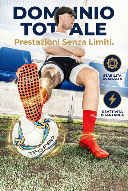 CALZE GRIP VSOX “ NO PAIN NO GAIN” ROSSE