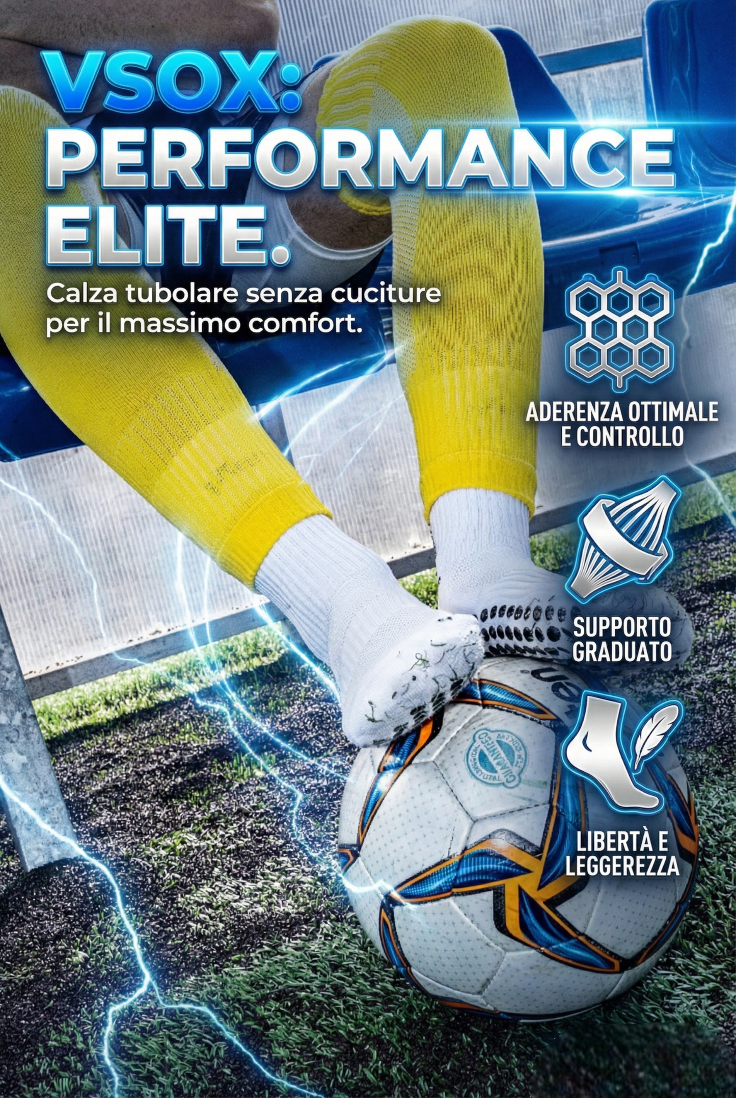 CALZE TUBOLARI GIALLE